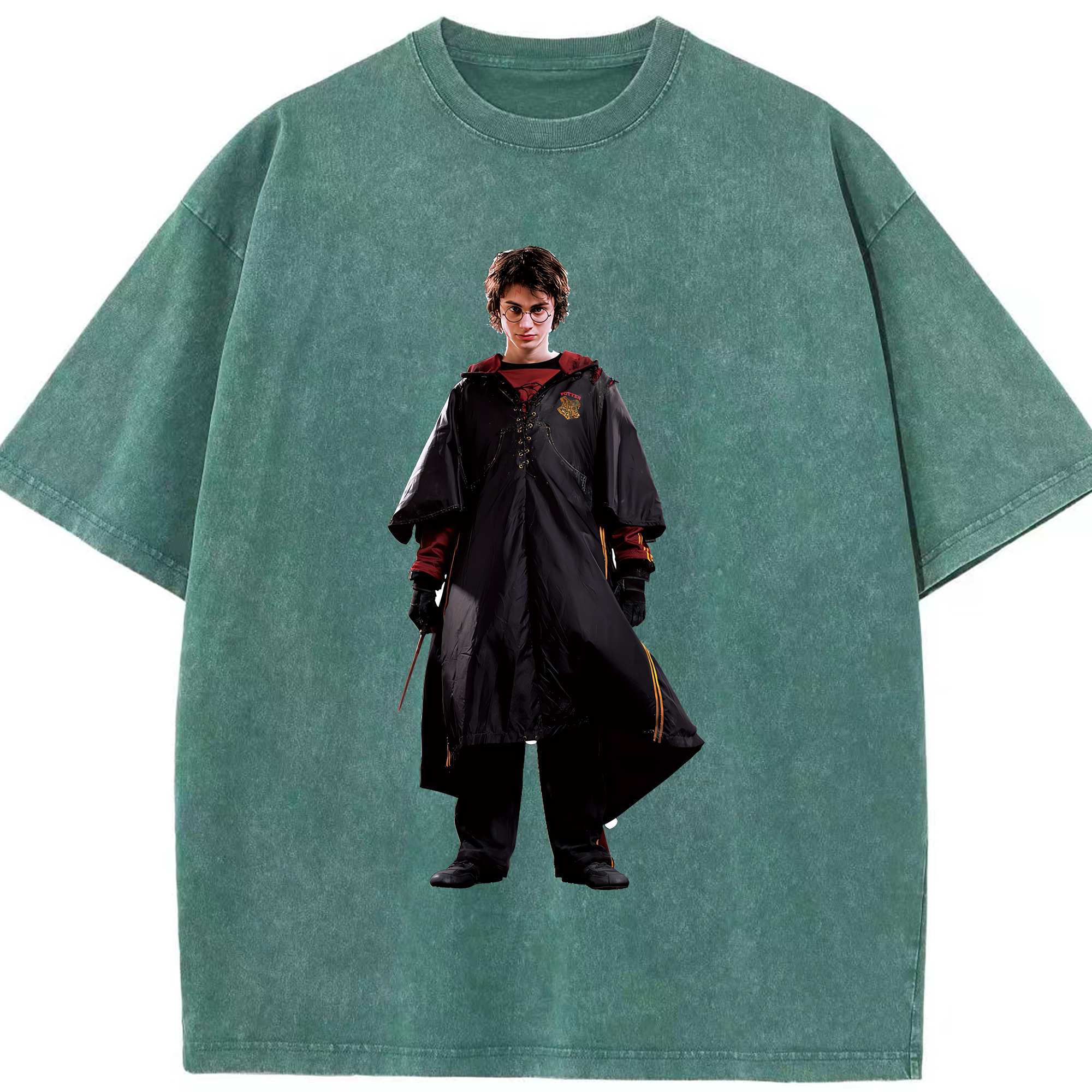 （画像用） Harry Potter ハリー・ポッターシリーズ 綿100% ヴィンテージ風 半袖Tシャツ（フロントプリント）